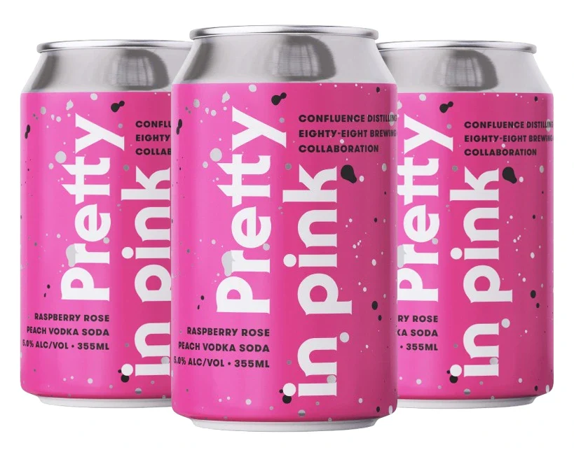 88 PRETTY IN PINK VODKA COCKTAIL 473ML 4PK CAN @ Saskatoon [1034047]