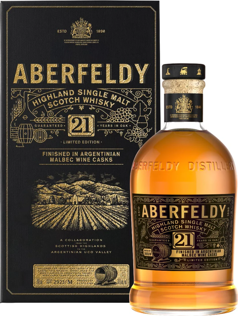 ABERFELDY 21YR MALBEC CASK HIGHLAND SINGLE MALT 700ML @ MacTaggart Ridge [1072173]