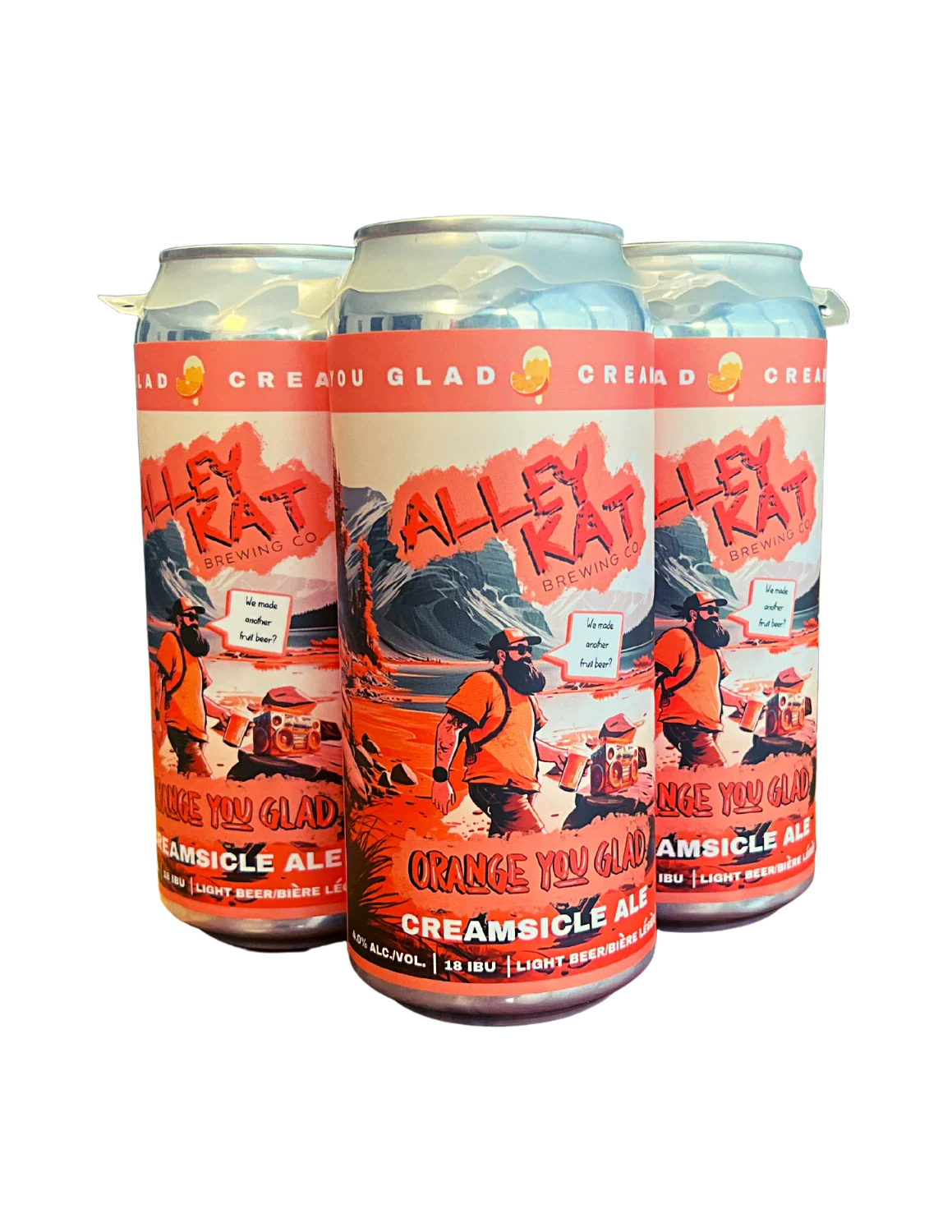 ALLEY KAT ORANGE YOU GLAD CREAMSICLE ALE 473ML 4PK CAN @ MacTaggart [1045878]