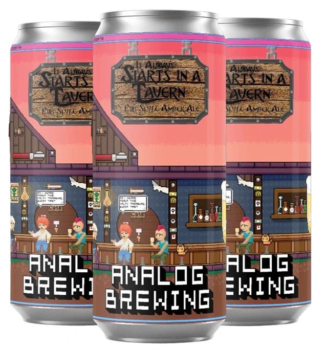 ANALOG IT ALWAYS STARTS IN A TAVERN AMBER ALE 473ML 4PK CAN @ MacTaggart [1027939]