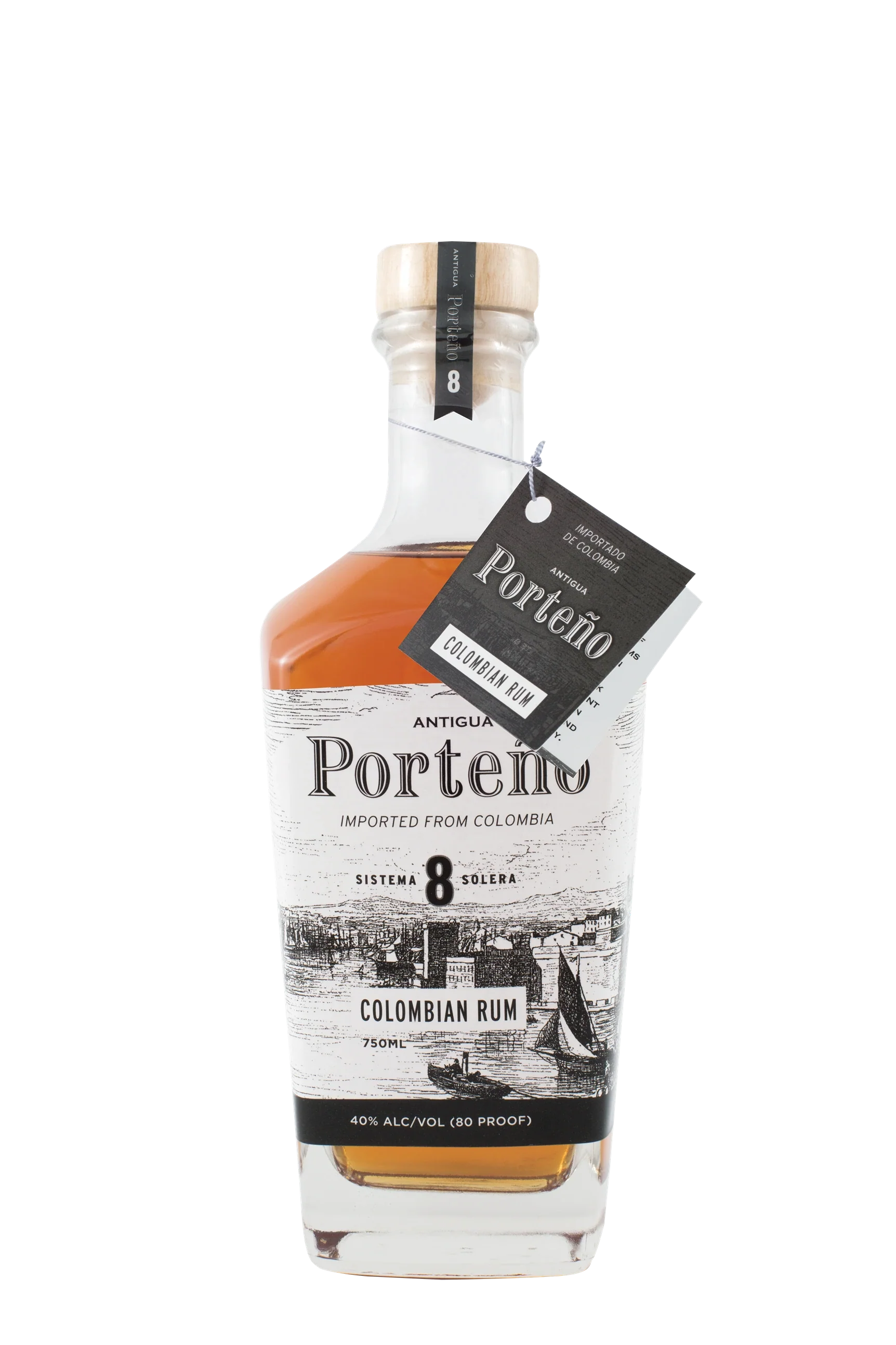 ANTIGUA PORTENO 8 COLOMBIAN RUM 750ML @ Deerfoot Meadows [1006023]