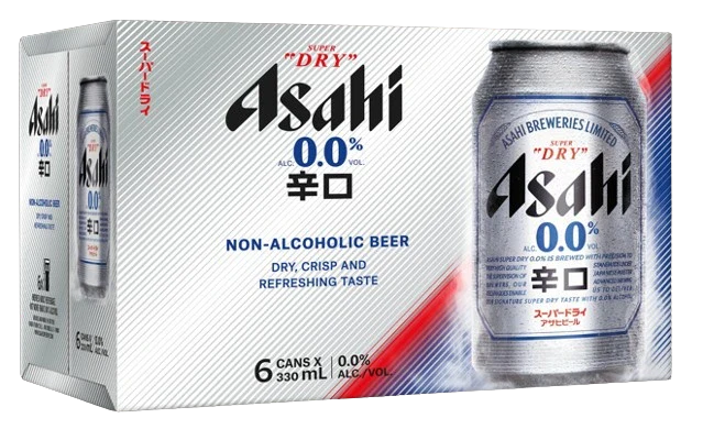 ASAHI 0.0% NON ALC BEER 330ML 6PK CAN @ MacTaggart [1045915]