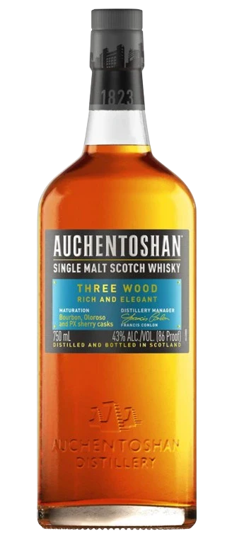 AUCHENTOSHAN THREE WOOD SINGLE MALT SCOTCH 750ML @ MacTaggart [1000993]