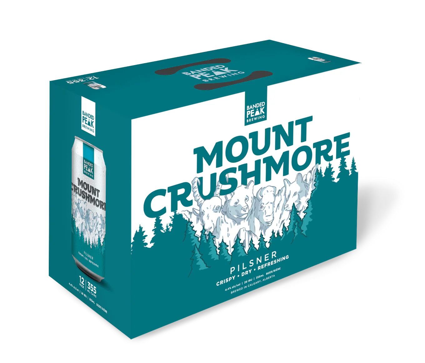 BANDED PEAK MOUNT CRUSHMORE PILSNER 355ML 12PK CAN @ Deerfoot Meadows [1037852]
