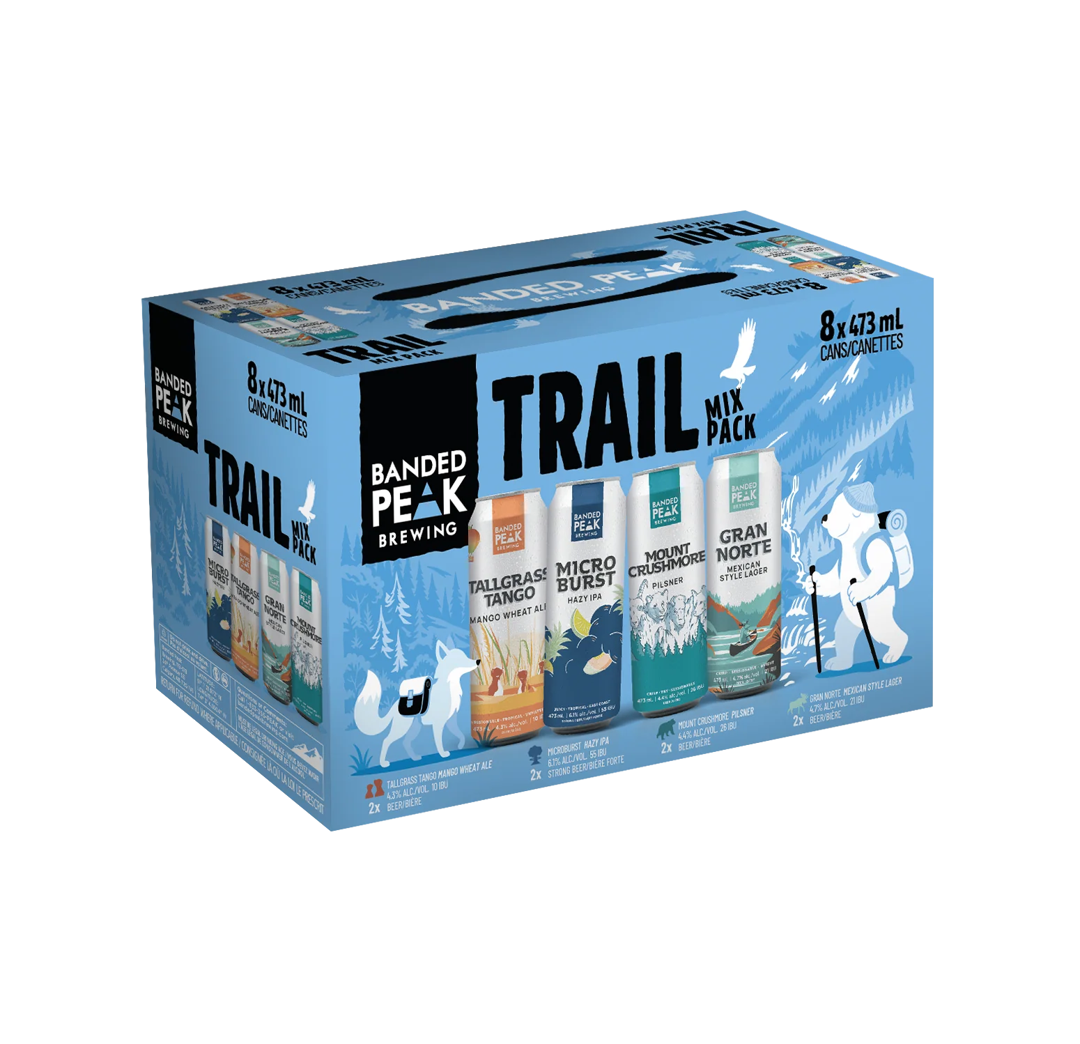 BANDED PEAK TRAIL MIX PACK 473ML 8PK CAN @ Saskatoon [1017189]