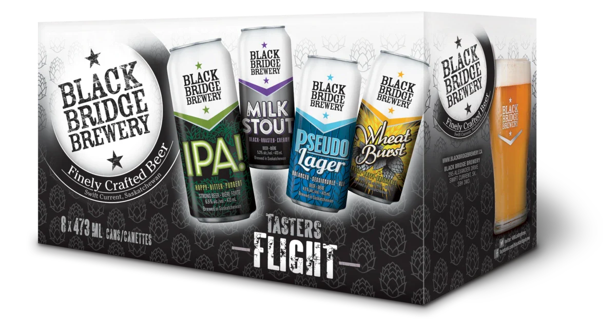 BLACK BRIDGE TASTERS FLIGHT 473ML 8PK CAN @ Deerfoot Meadows [1003296]