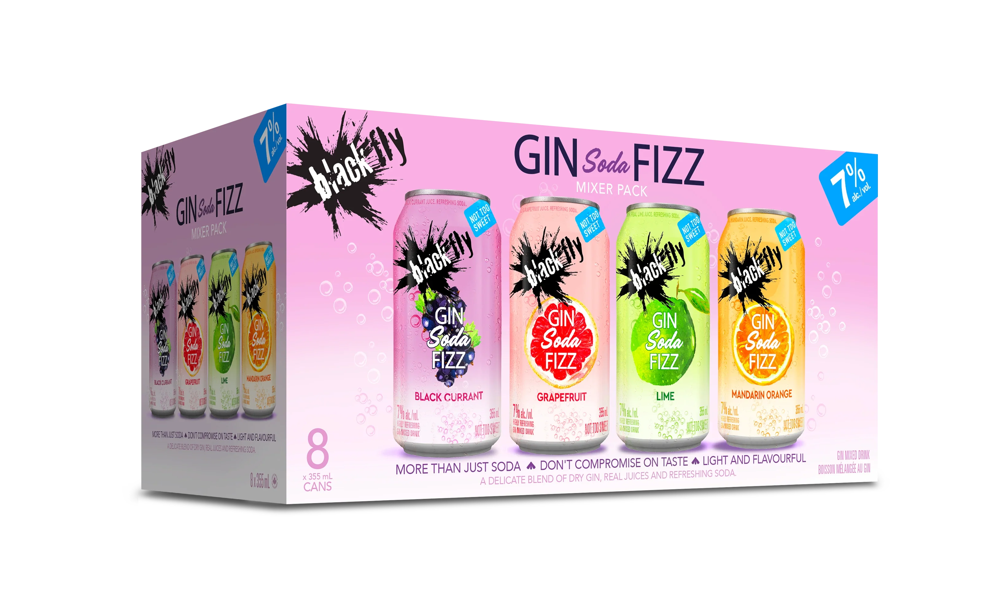 BLACK FLY GIN SODA FIZZ MIXER 355ML 8PK CAN @ MacTaggart [1053047]