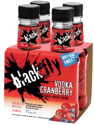 BLACK FLY VODKA CRANBERRY 400ML 4PK BT @ Saskatoon [1002400]