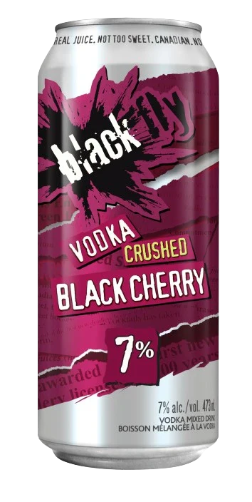 BLACK FLY VODKA CRUSHED BLACK CHERRY 473ML CAN @ MacTaggart [1052267]