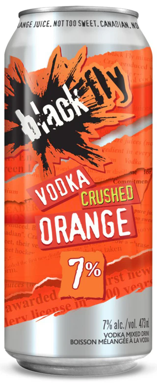 BLACK FLY VODKA CRUSHED ORANGE 473ML CAN @ MacTaggart [1008223]