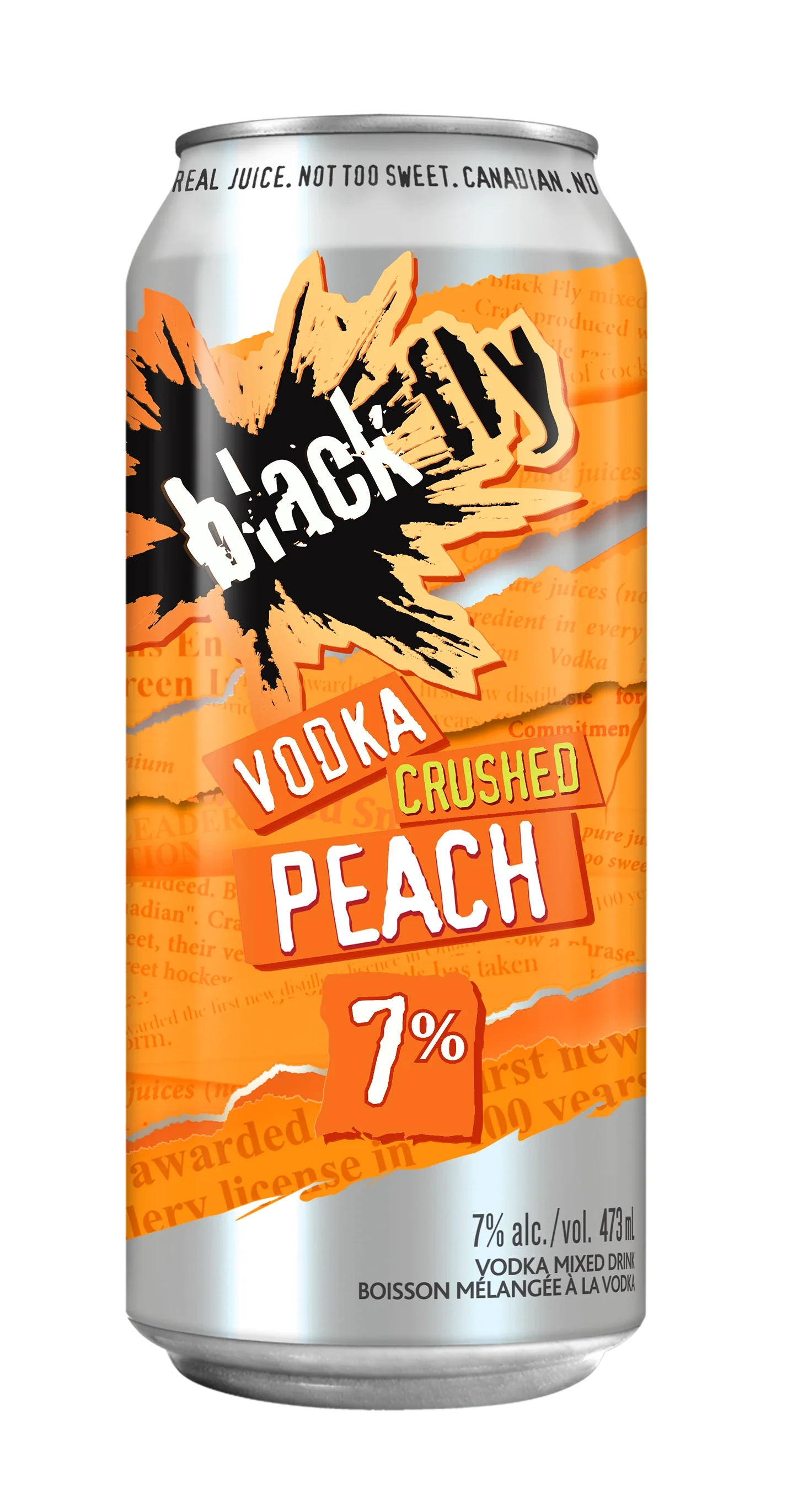 BLACK FLY VODKA CRUSHED PEACH 473ML CAN @ MacTaggart [1032784]