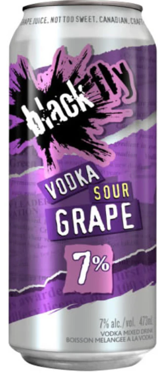 BLACK FLY VODKA SOUR GRAPE 473ML CAN @ Saskatoon [1002770]