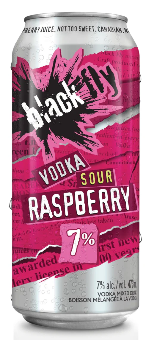 BLACK FLY VODKA SOUR RASPBERRY 473ML CAN @ MacTaggart [1003079]