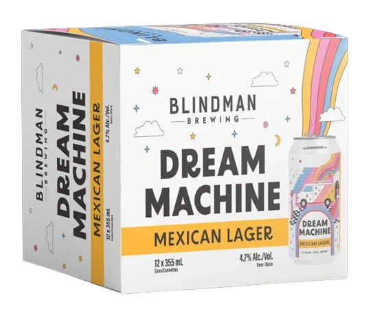 BLINDMAN DREAM MACHINE MEXICAN LAGER 355ML 12PK CAN @ Deerfoot Meadows [1053346]