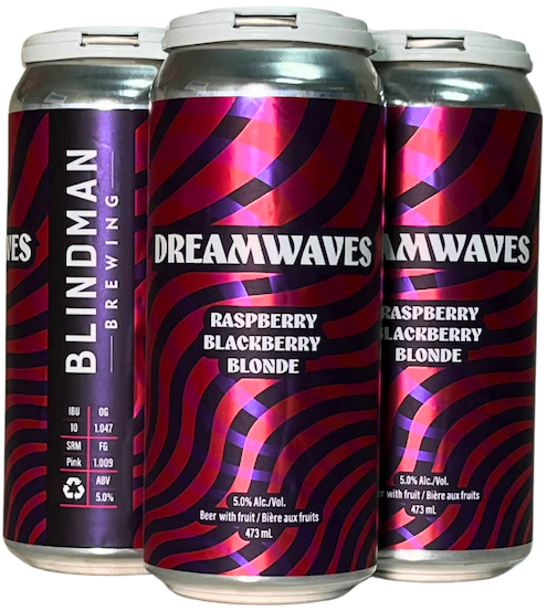 BLINDMAN DREAMWAVES RASPBERRY & BLACKBERRY 473ML 4PK CAN @ St. Albert [1074884]