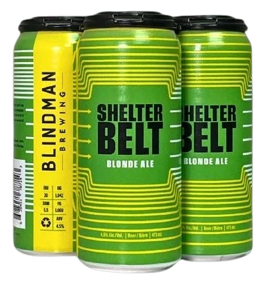 BLINDMAN SHELTER BELT BLONDE ALE 473ML 4PK CAN @ MacTaggart [1052154]