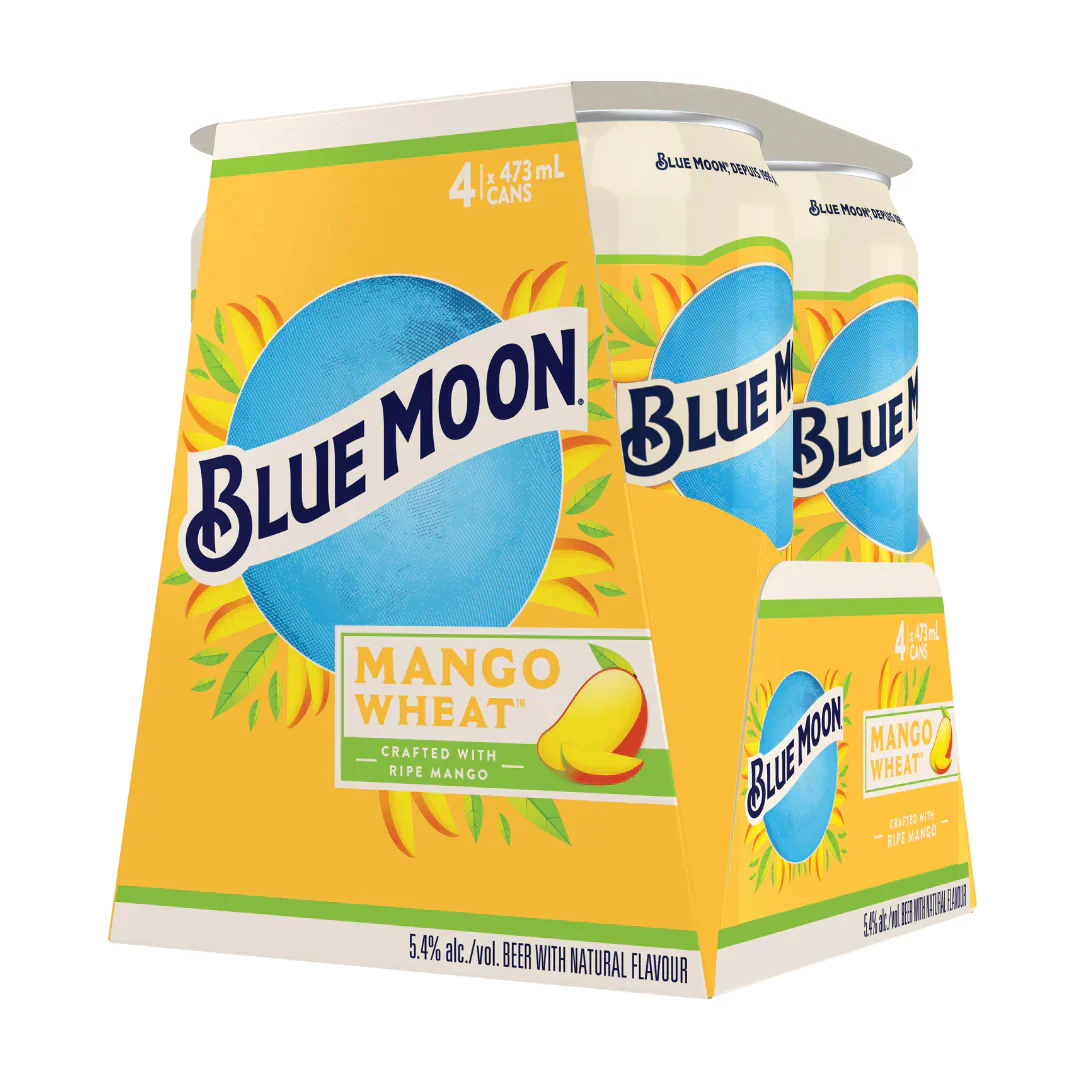 BLUE MOON MANGO WHEAT ALE 473ML 4PK CAN @ MacTaggart [1023073]