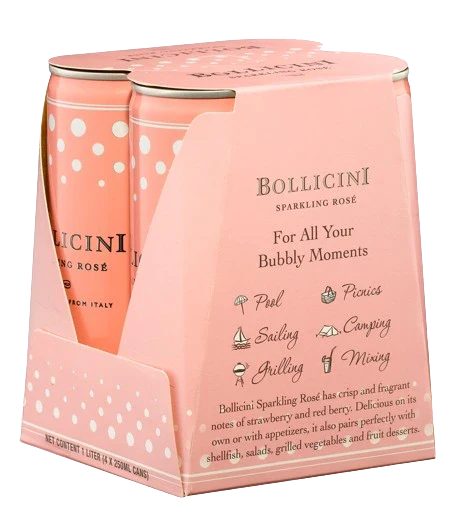 BOLLICINI ROSE 250ML 4PK CAN @ MacTaggart [1040454]