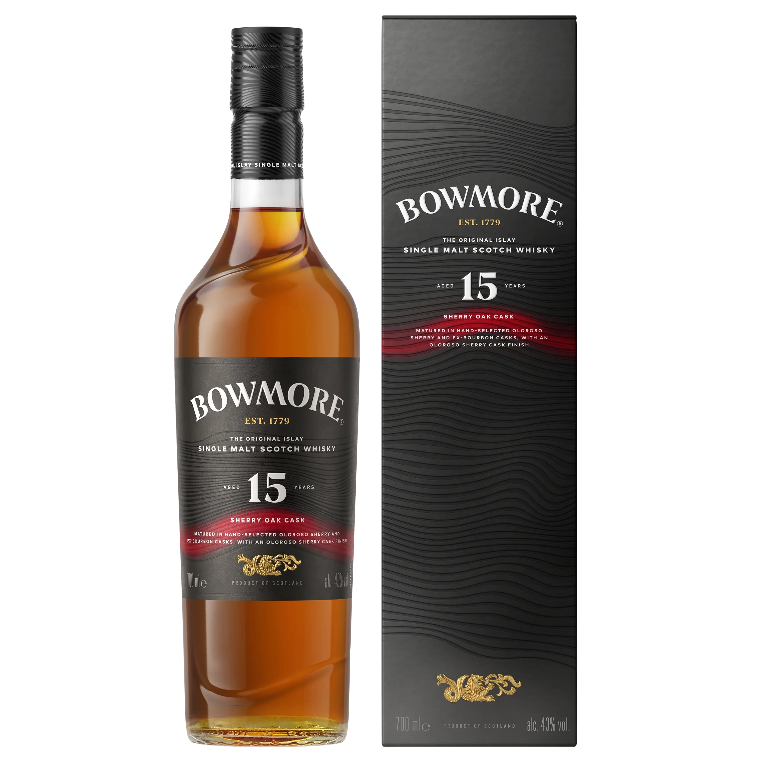 BOWMORE 15YR SHERRY OAK ISLAY SINGLE MALT SCOTCH 700ML @ Red Deer [1055105]