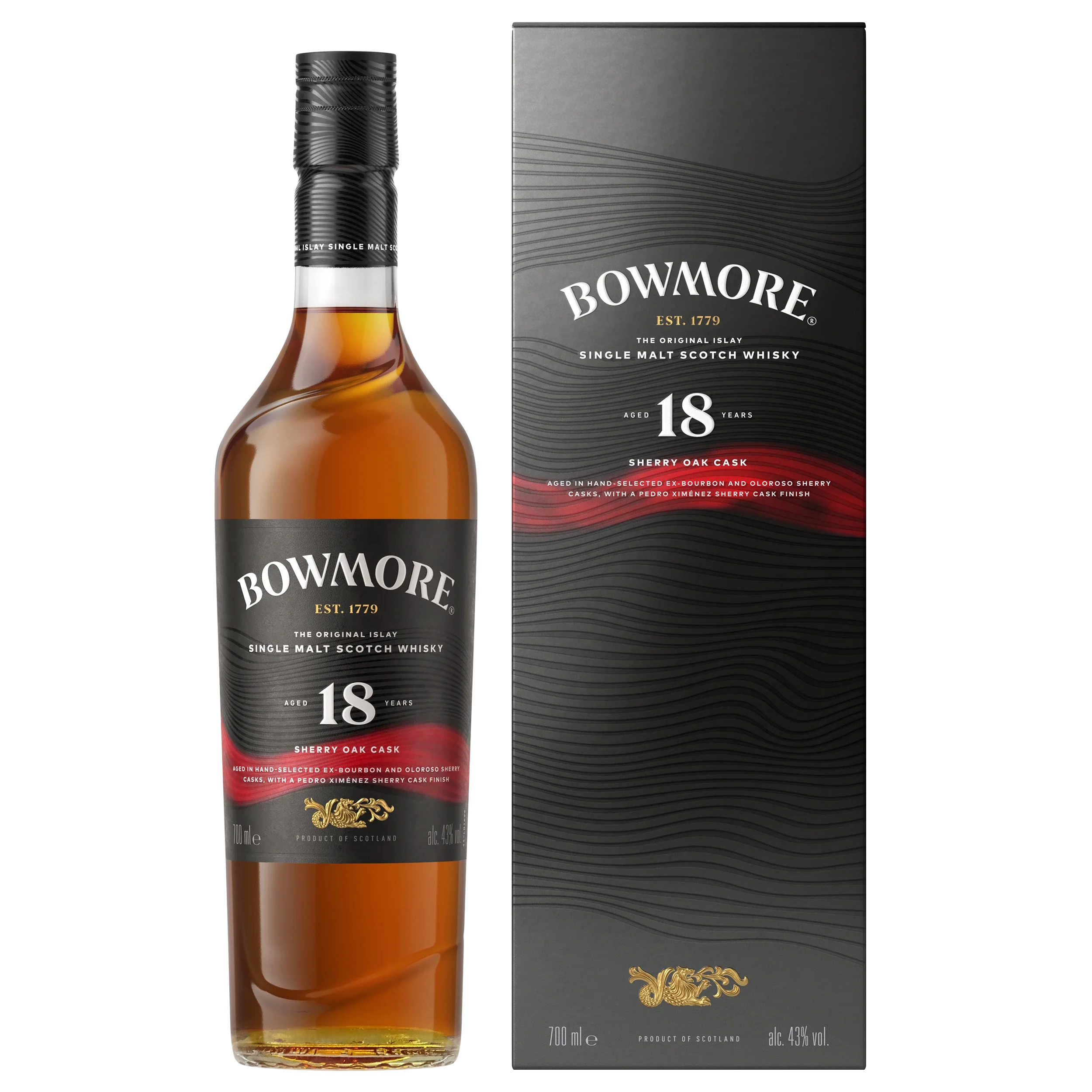 BOWMORE 18YR SHERRY OAK ISLAY SINGLE MALT SCOTCH 700ML @ Deerfoot Meadows [1057131]