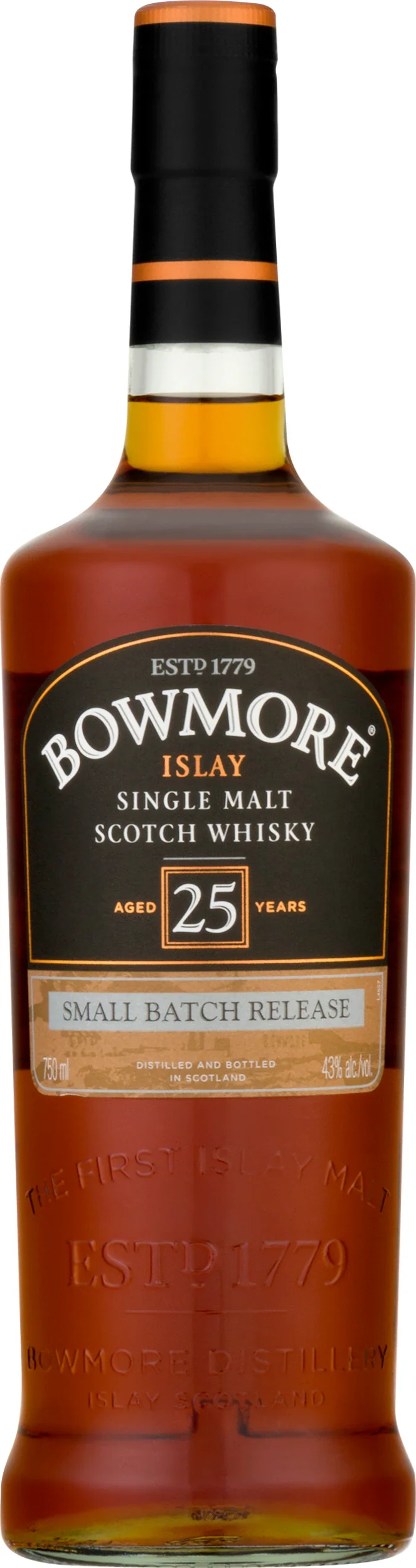 BOWMORE 25YR SINGLE MALT SCOTCH WHISKY 750ML @ Deerfoot Meadows [1000768]