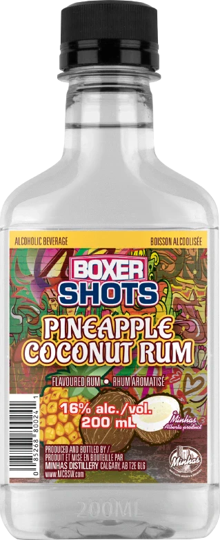 BOXER SHOTS PINEAPPLE COCONUT RUM 16% 200ML @ Red Deer [1050320]