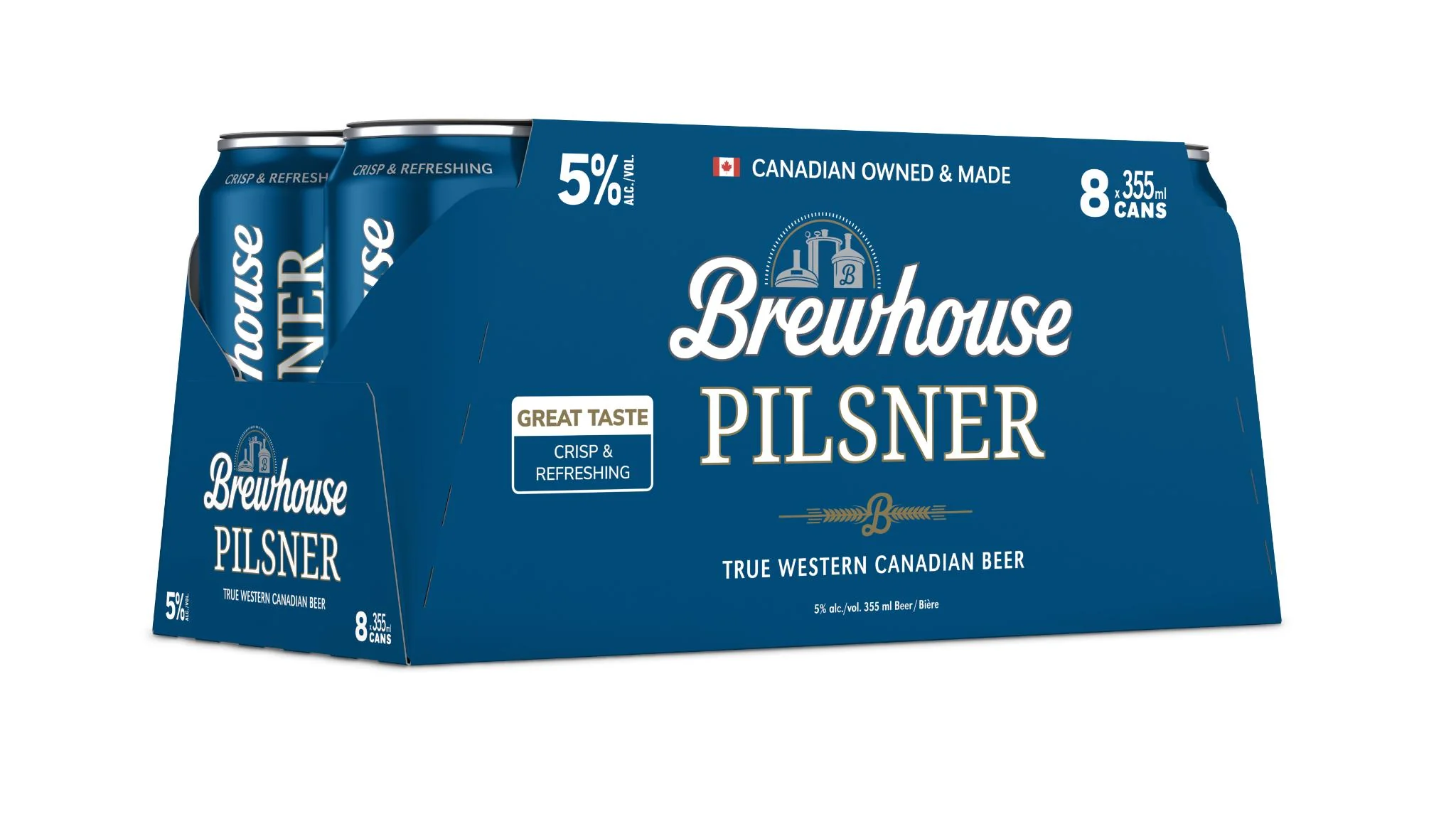 BREWHOUSE PILSNER 355ML 8PK CAN @ MacTaggart [1004731]