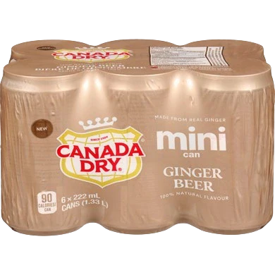 CANADA DRY GINGER BEER 222ML 6PK CAN @ Deerfoot Meadows [1052917]