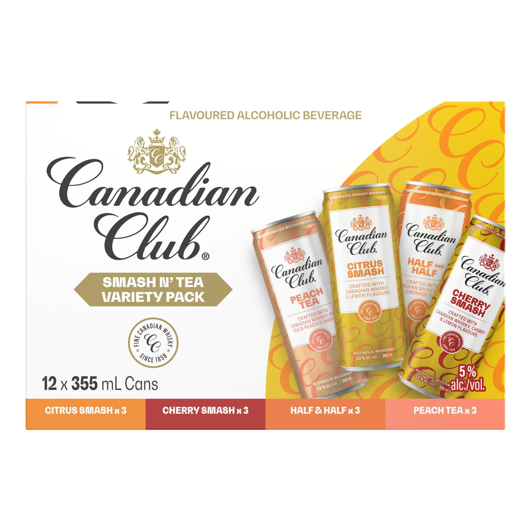 CANADIAN CLUB SMASH N TEA VARIETY PACK 355ML 12PK CAN @ Deerfoot City [1071481]