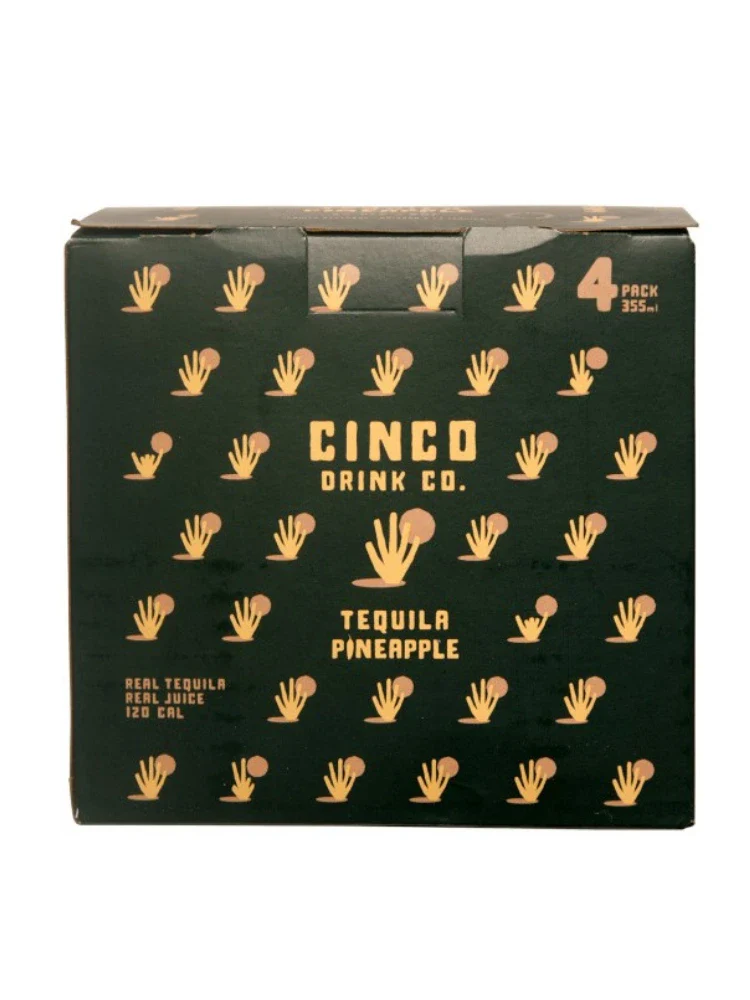 CINCO DRINK CO TEQUILA PINEAPPLE 355ML 4PK CAN @ Saskatoon [1047663]