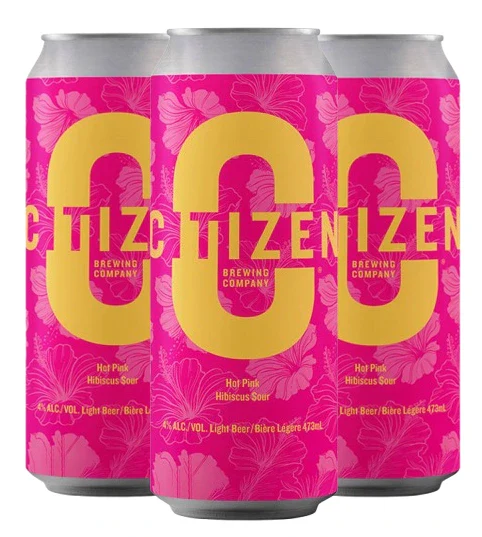 CITIZEN HOT PINK HIBISCUS SOUR 473ML 4PK CAN @ MacTaggart [1047243]