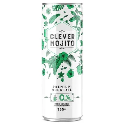 CLEVER NON ALC MOJITO 355ML CAN @ Deerfoot Meadows [1033785]