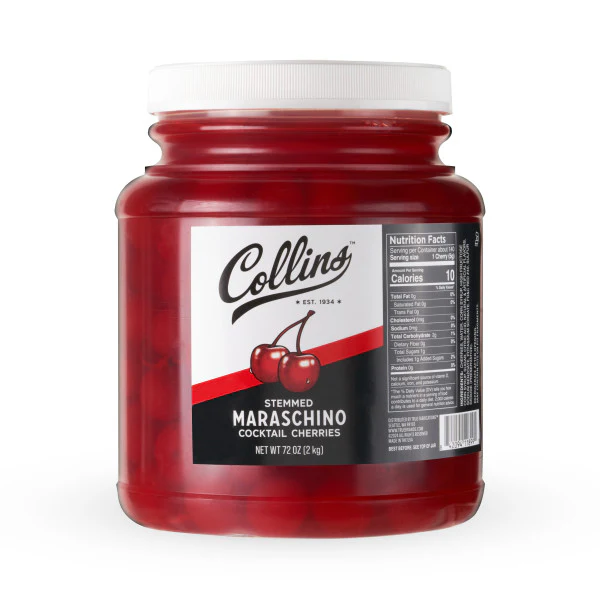 COLLINS STEMMED COCKTAIL CHERRIES 72OZ @ Saskatoon [1057598]