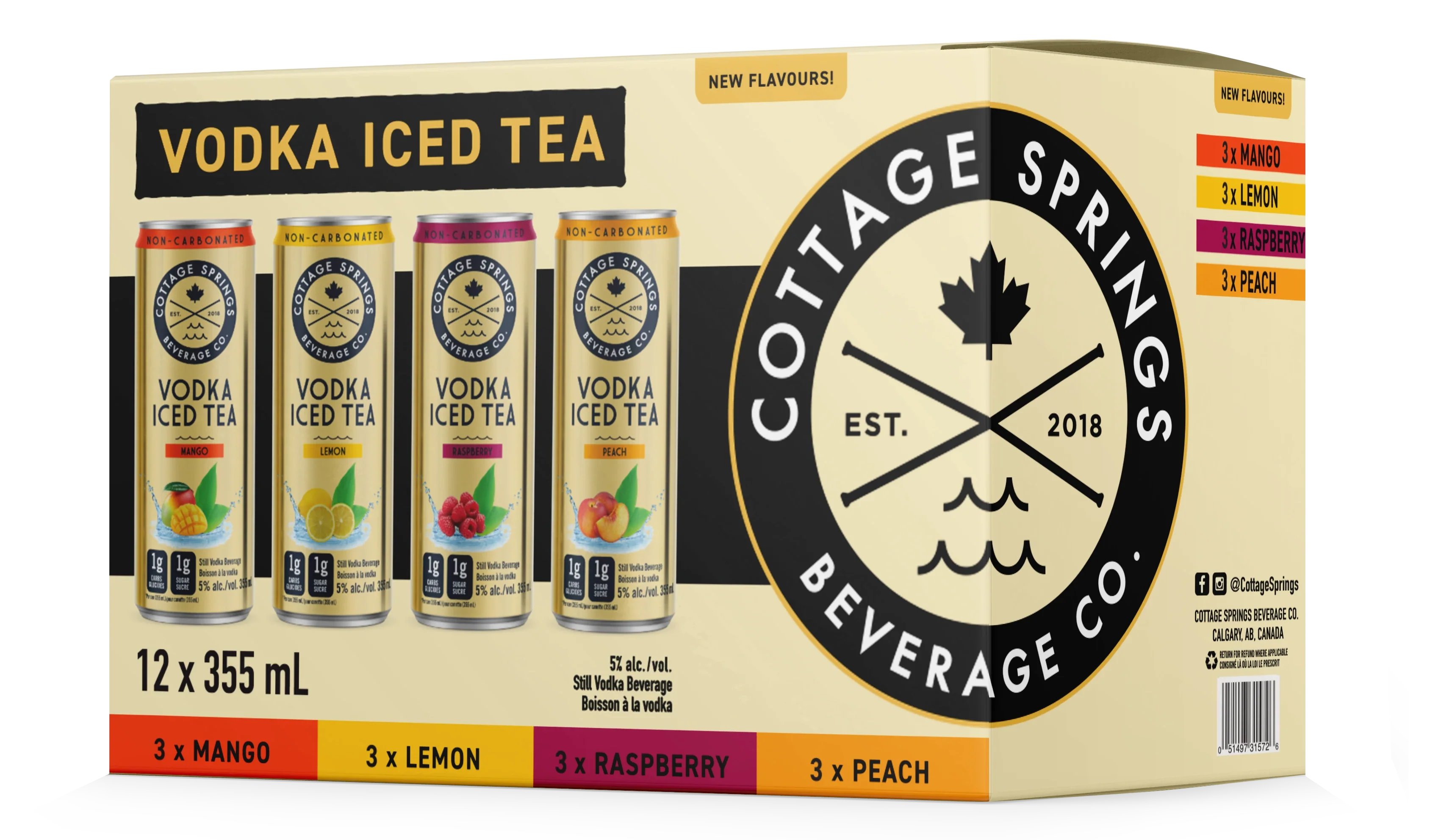 COTTAGE SPRINGS VODKA ICED TEA MIXER 355ML 12PK CAN @ Saskatoon [1039570]