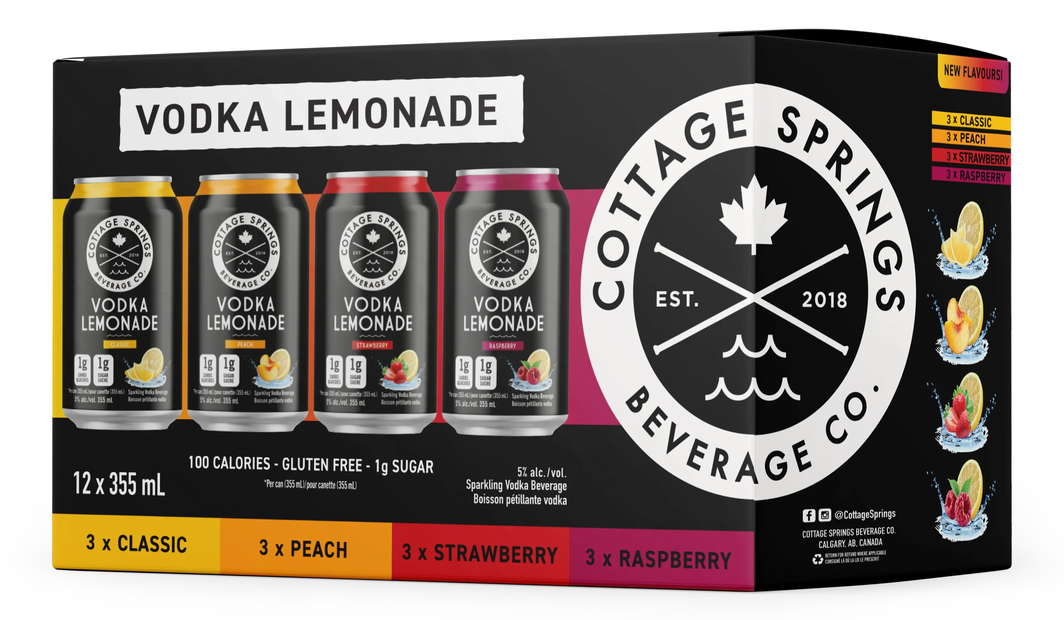 COTTAGE SPRINGS VODKA LEMONADE MIXER 355ML 12PK CAN @ MacTaggart [1033094]