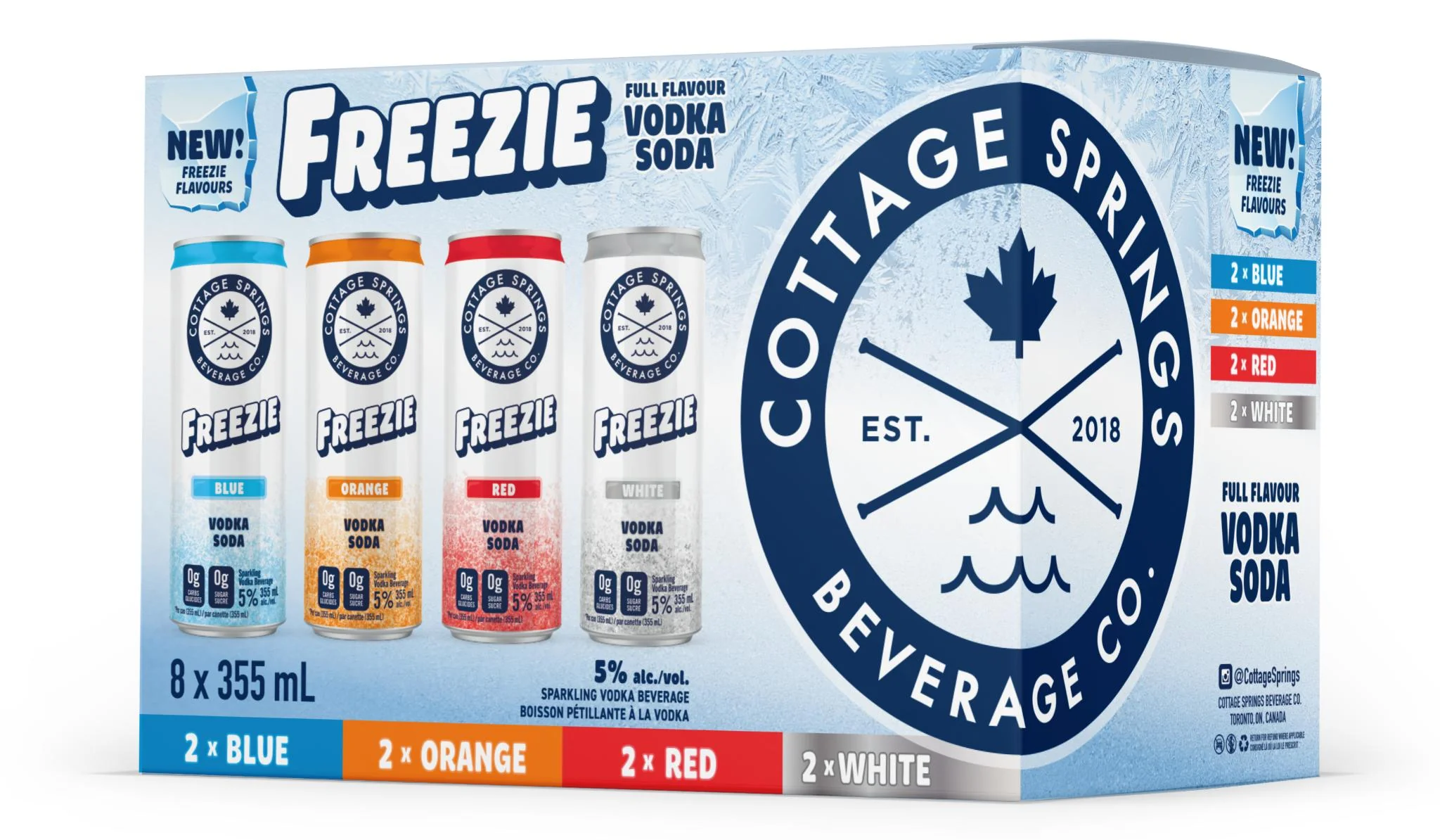 COTTAGE SPRINGS VODKA SODA FREEZIE MIXER 355ML 8PK CAN @ Emerald Hills [1071484]
