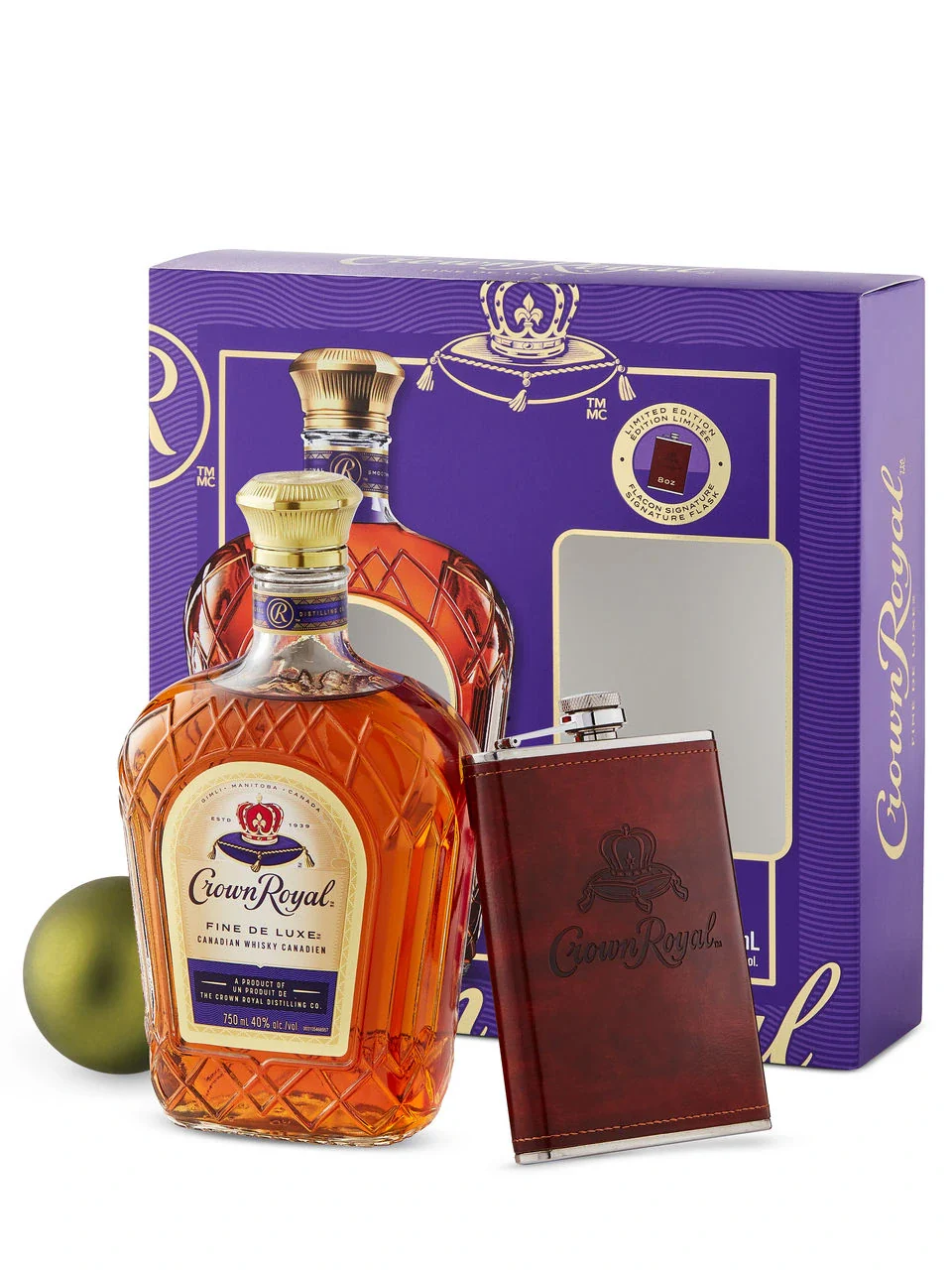 CROWN ROYAL CANADIAN WHISKY FLASK GIFT PACK 750ML @ MacTaggart [1055197]