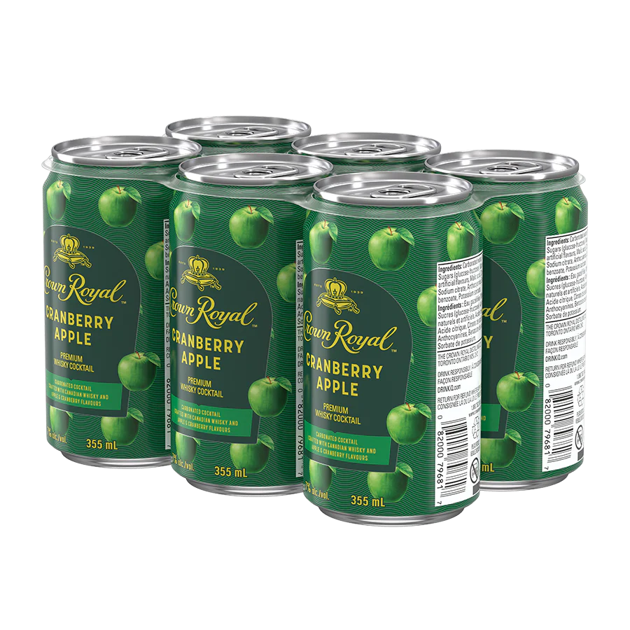 CROWN ROYAL CRANBERRY APPLE 355ML 6PK CAN @ MacTaggart [1030092]