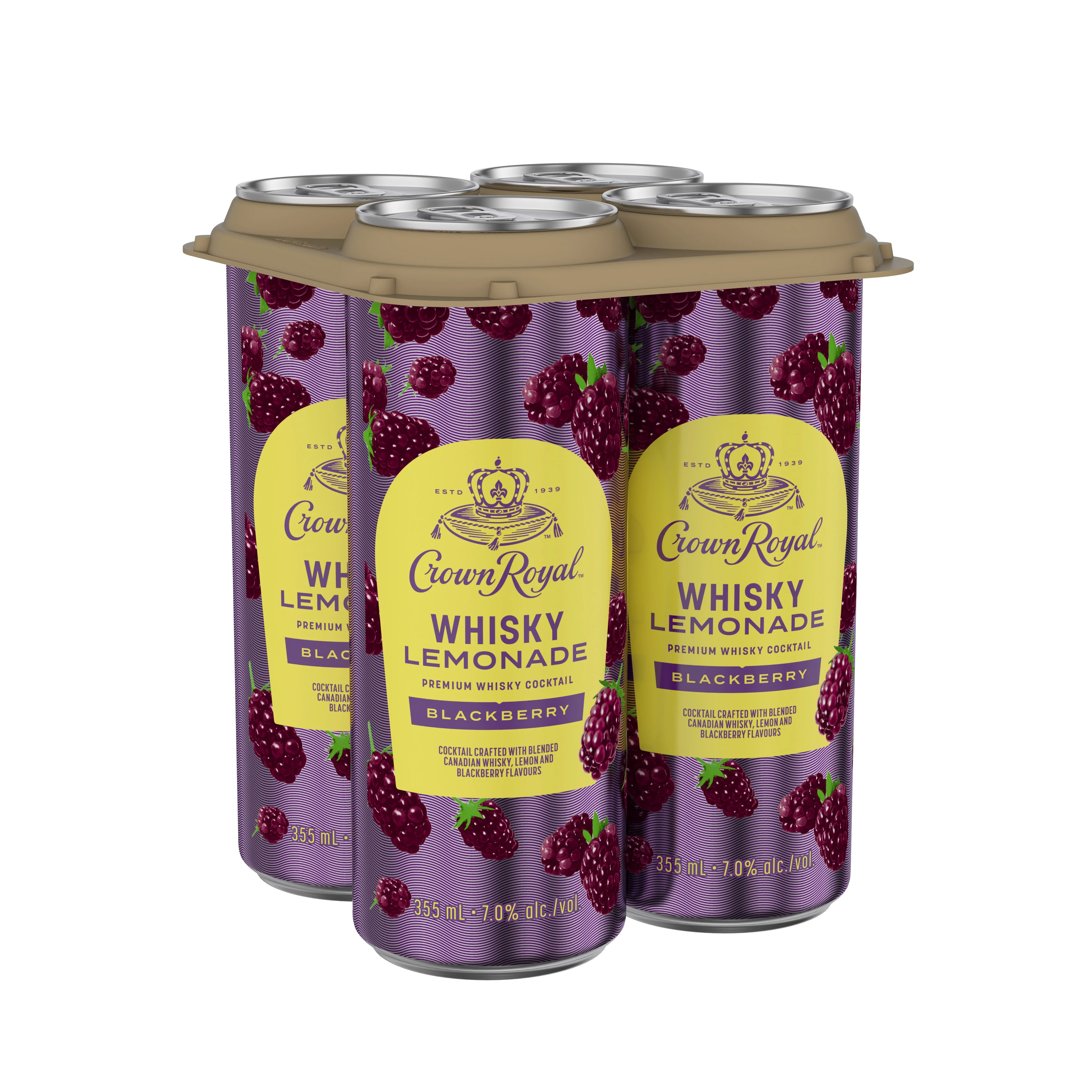 CROWN ROYAL WHISKY LEMONADE BLACKBERRY 355ML 4PK CAN @ MacTaggart [1055810]
