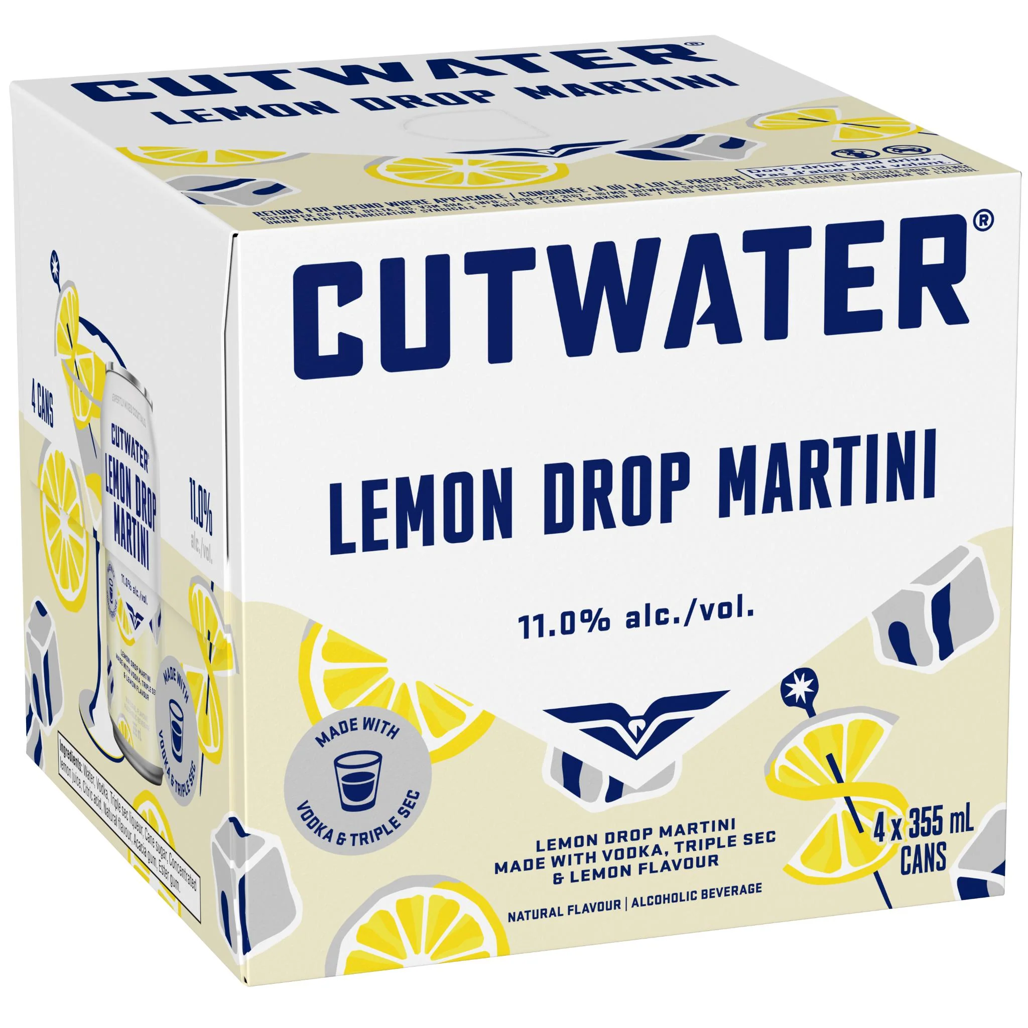 CUTWATER LEMON DROP MARTINI 355ML 4PK CAN @ Deerfoot Meadows [1062713]