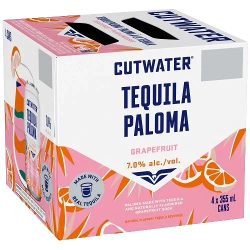 CUTWATER TEQUILA PALOMA 355ML 4PK CAN @ MacTaggart [1051350]