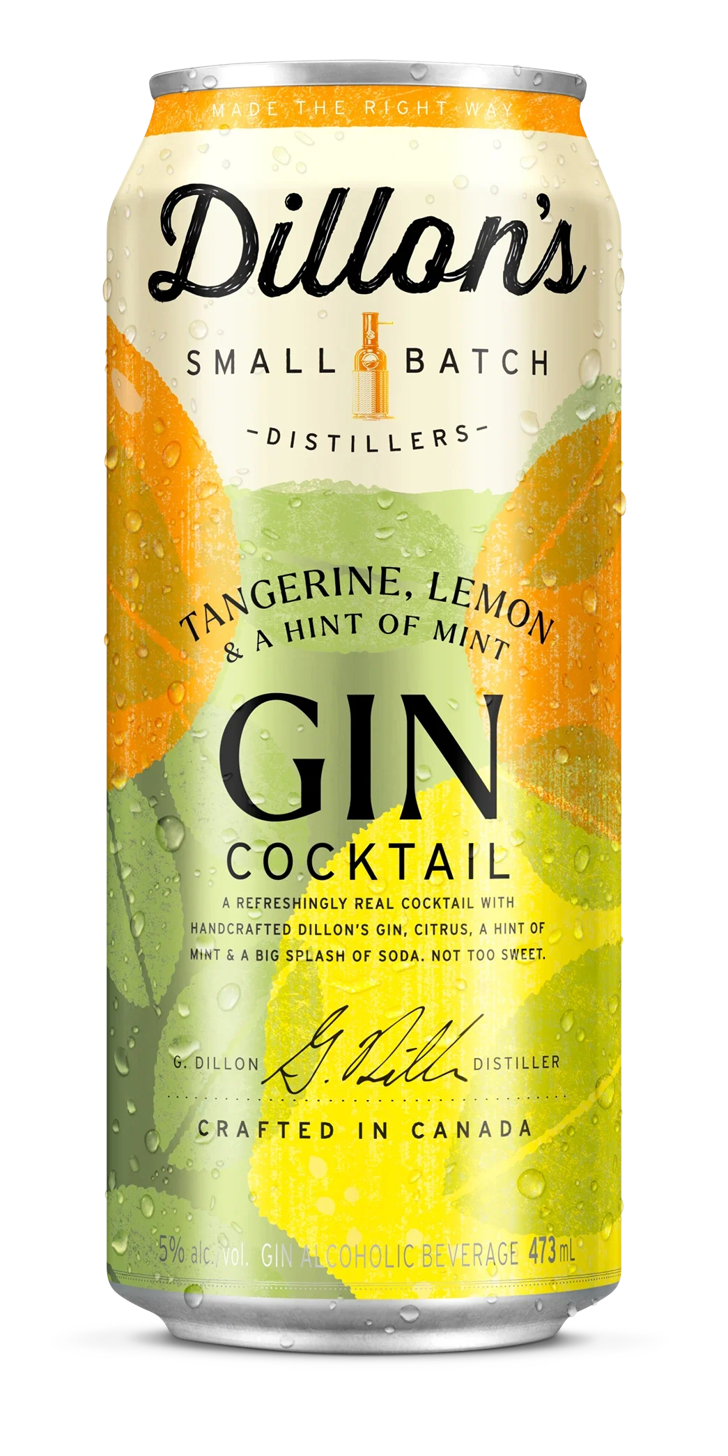 DILLONS TANGERINE LEMON MINT GIN COCKTAIL 473ML CAN @ MacTaggart [1039622]