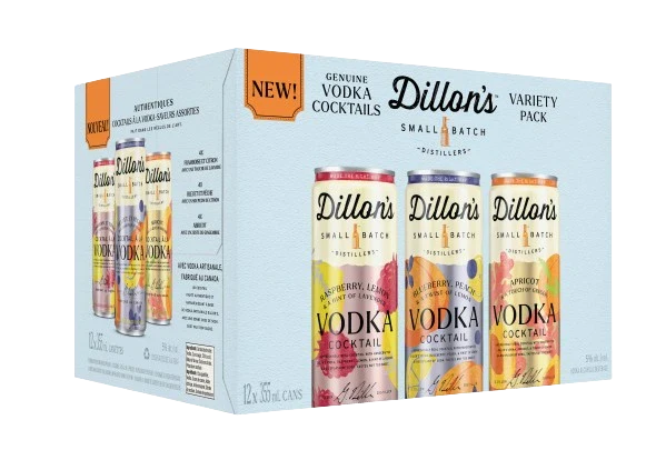 DILLONS VODKA VARIETY PACK 355ML 12PK CAN @ Deerfoot Meadows [1052138]
