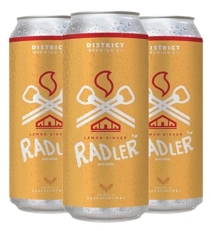 DISTRICT LEMON GINGER RADLER 473ML 4PK CAN @ Deerfoot Meadows [1039572]