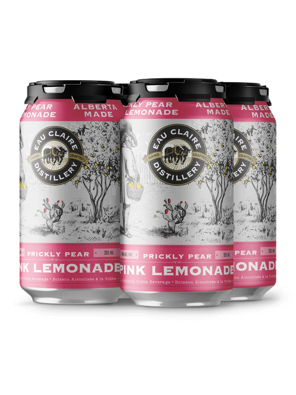 EAU CLAIRE PRICKLY PEAR PINK LEMONADE 355ML 4PK CAN @ MacTaggart [1039629]