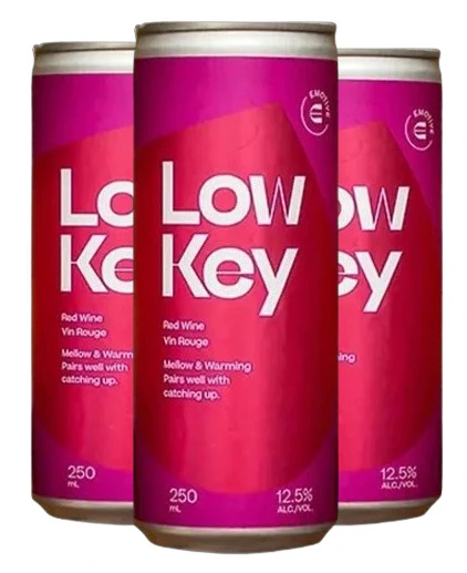 EMOTIVE LOW KEY RED WINE 250ML 4PK CAN @ MacTaggart [1039967]