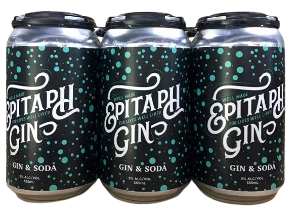 EPITAPH GIN & SODA 355ML 6PK CAN @ MacTaggart [1040698]