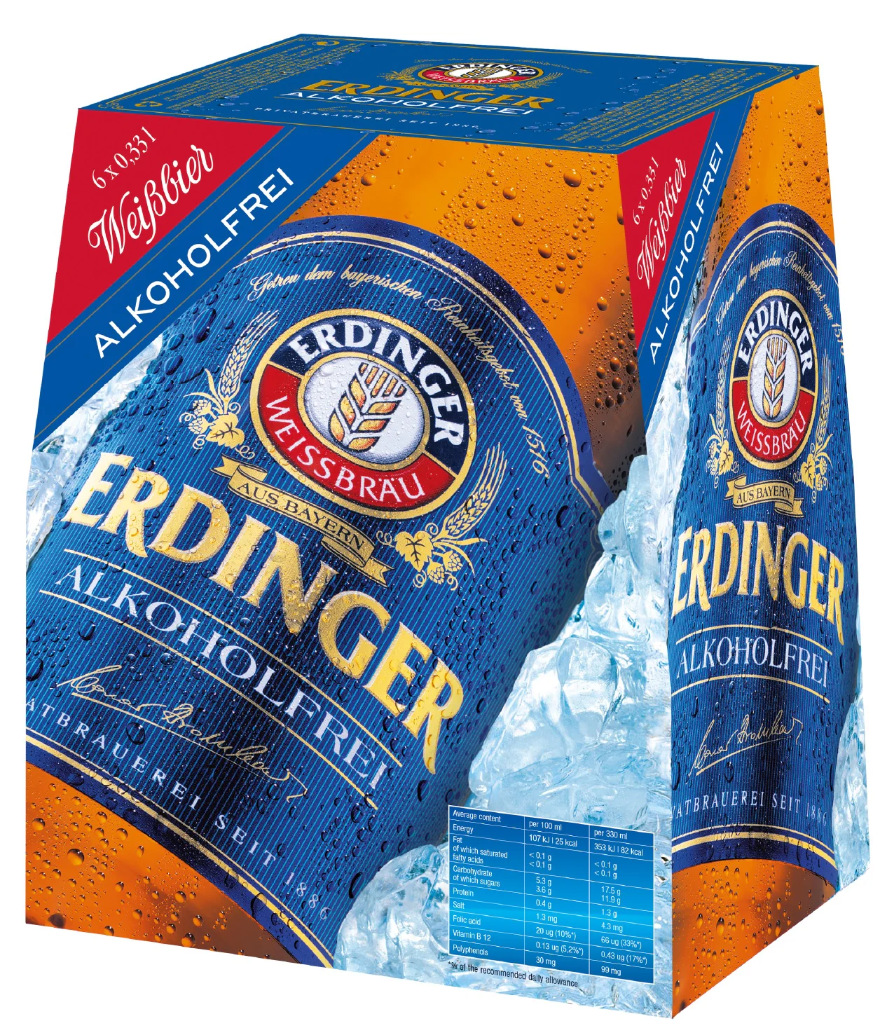ERDINGER ALKOHOLFREI 330ML 6PK BT @ Deerfoot Meadows [1009969]