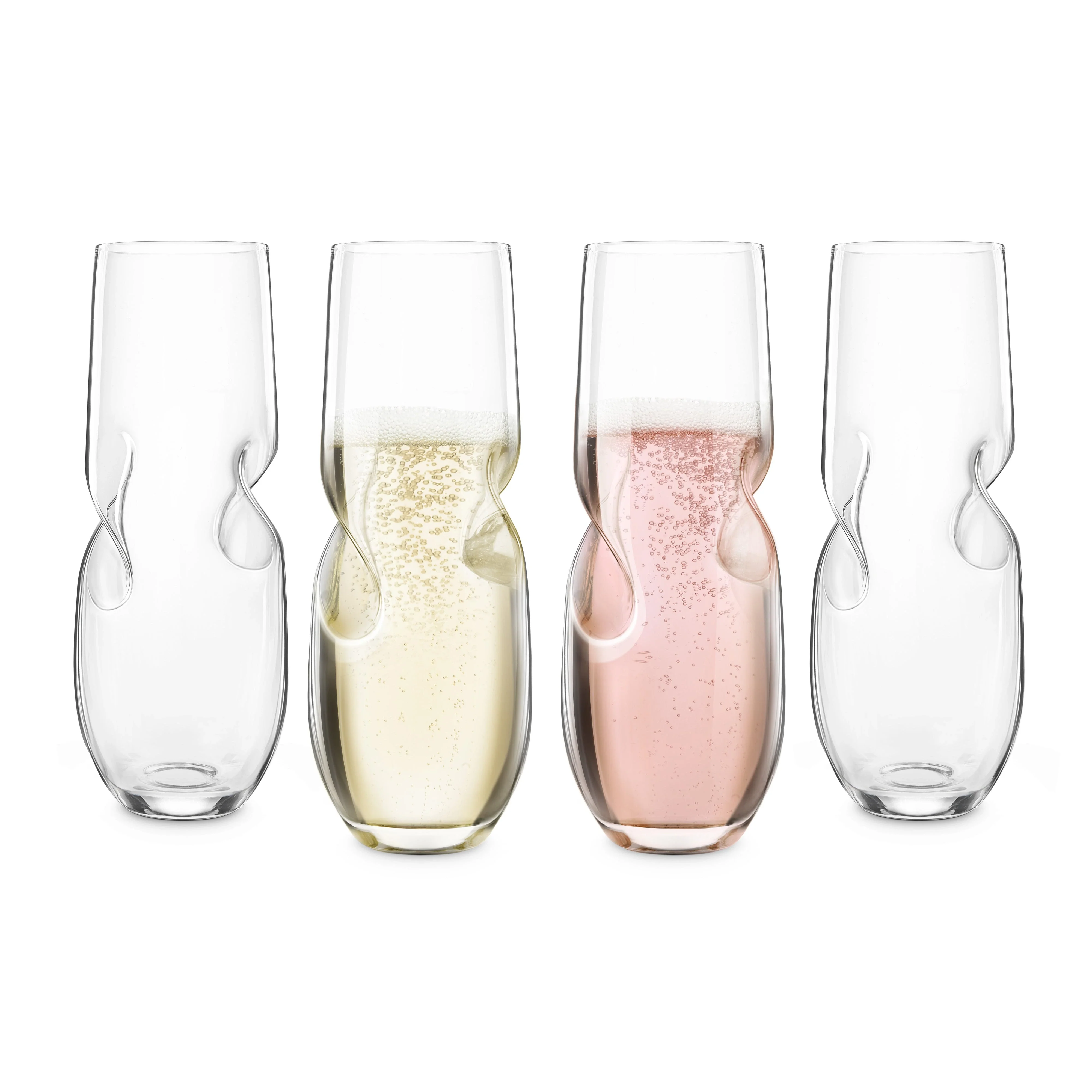FINAL TOUCH BUBBLES SPARKLING STEMLESS GLASSES 4PK @ MacTaggart [1037187]