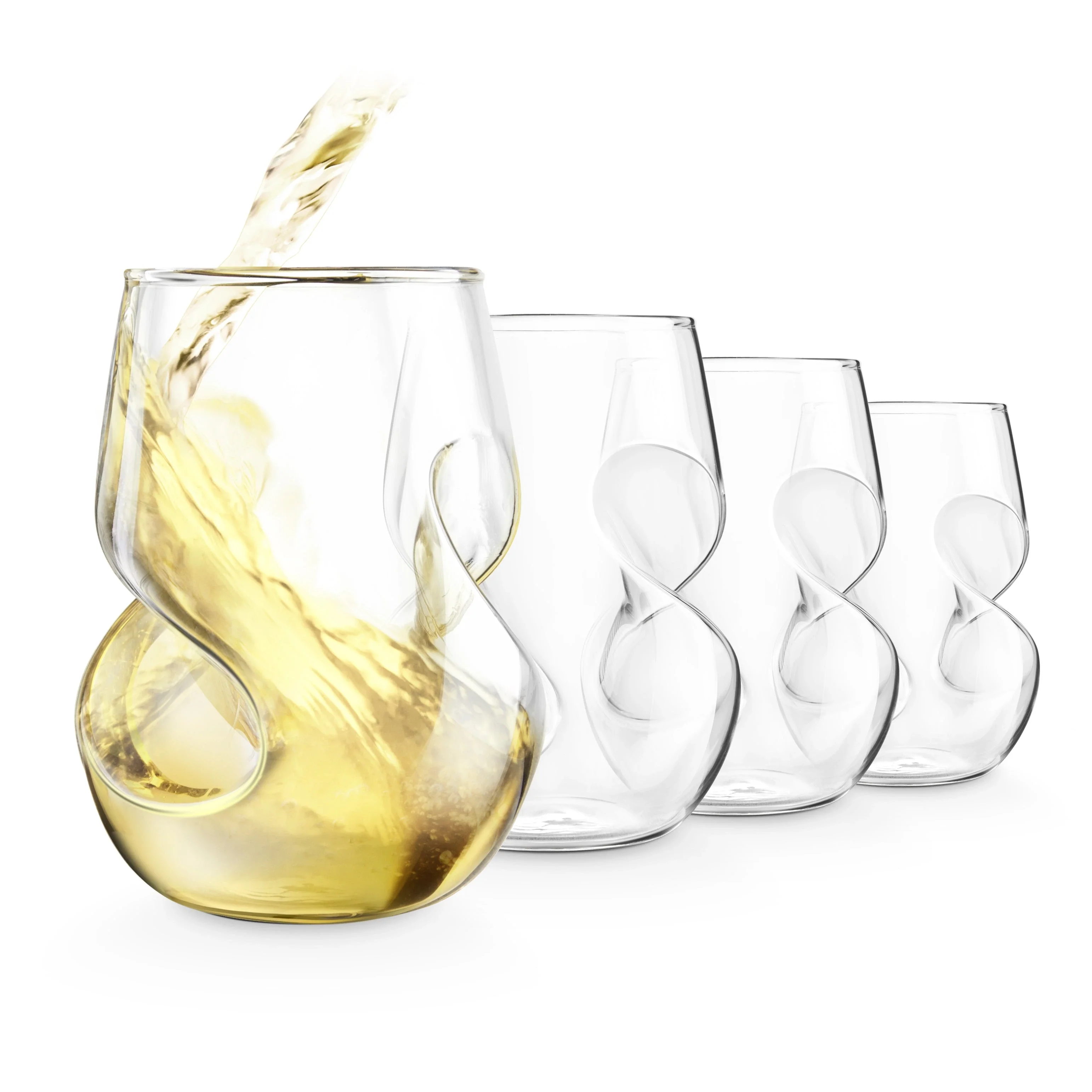 FINAL TOUCH CONUNDRUM WHITE WINE GLASS 4PC @ Deerfoot Meadows [1004124]